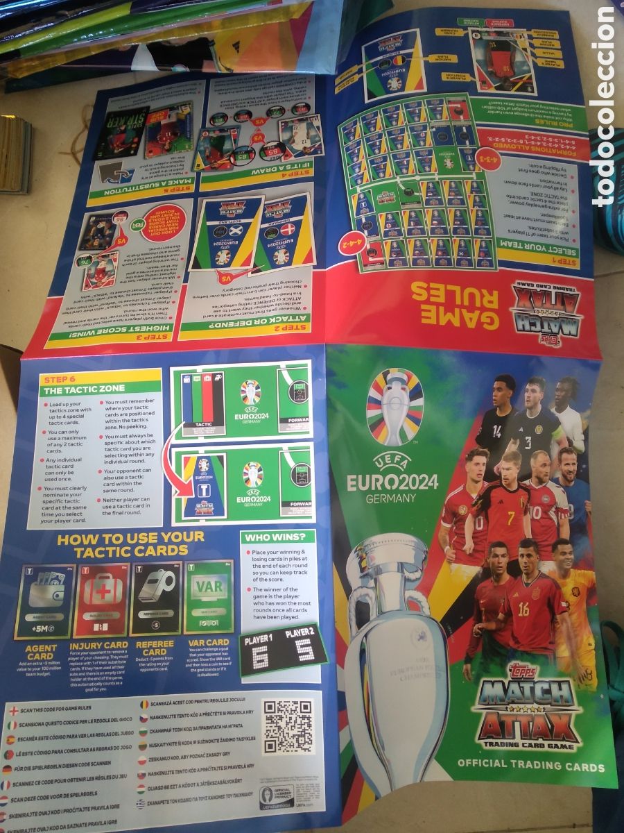 Cromos de F&uacute;tbol: JUEGO TABLERO CROMO FUTBOL TOPPS EURO 2024 MATCH ATTAX EUROCOPA OFFICIAL TRADING CARDS