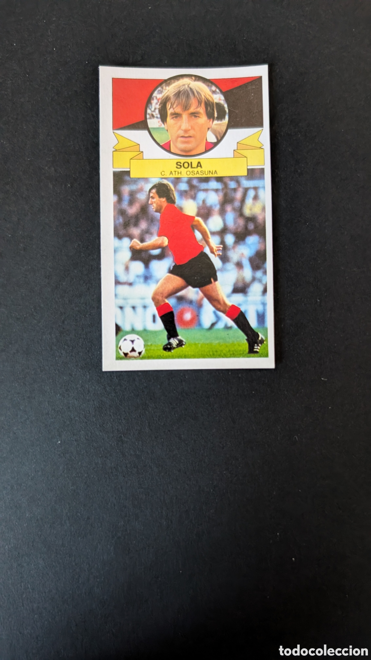Fu&szlig;ball-Sticker: SOLA OSASUNA FICHAJE 27 LIGA ESTE 1985/86 85 86 DESPEGADO