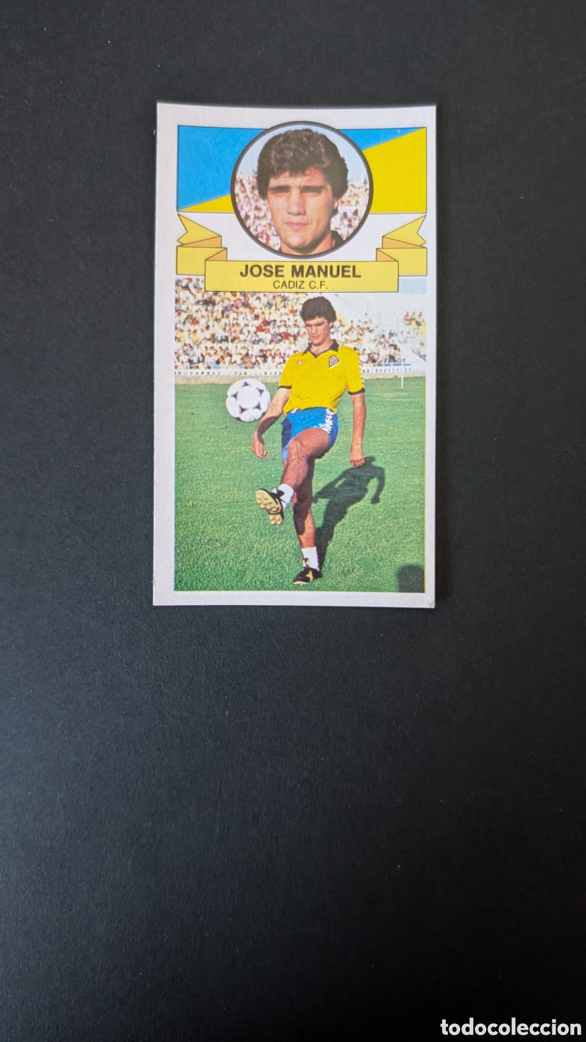 Fu&szlig;ball-Sticker: JOSE MANUEL CADIZ FICHAJE 37 LIGA ESTE 1985/86 85 86 DESPEGADO
