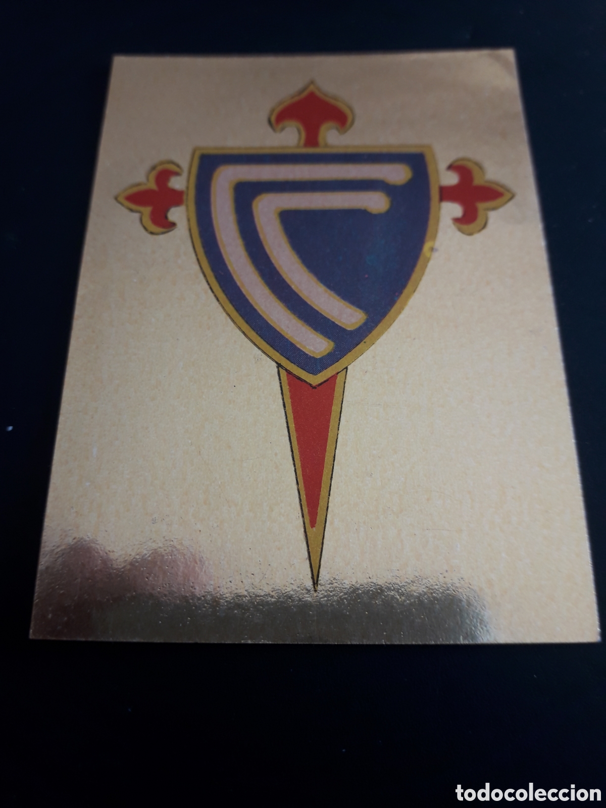 Cromos de F&uacute;tbol: ESCUDO CELTA DE VIGO N&deg; 245 VERSI&Oacute;N DORADO SIN PEGAR ED MAGA 1978-1979 78-79 PEDIDO M&Iacute;NIMO 3&euro;