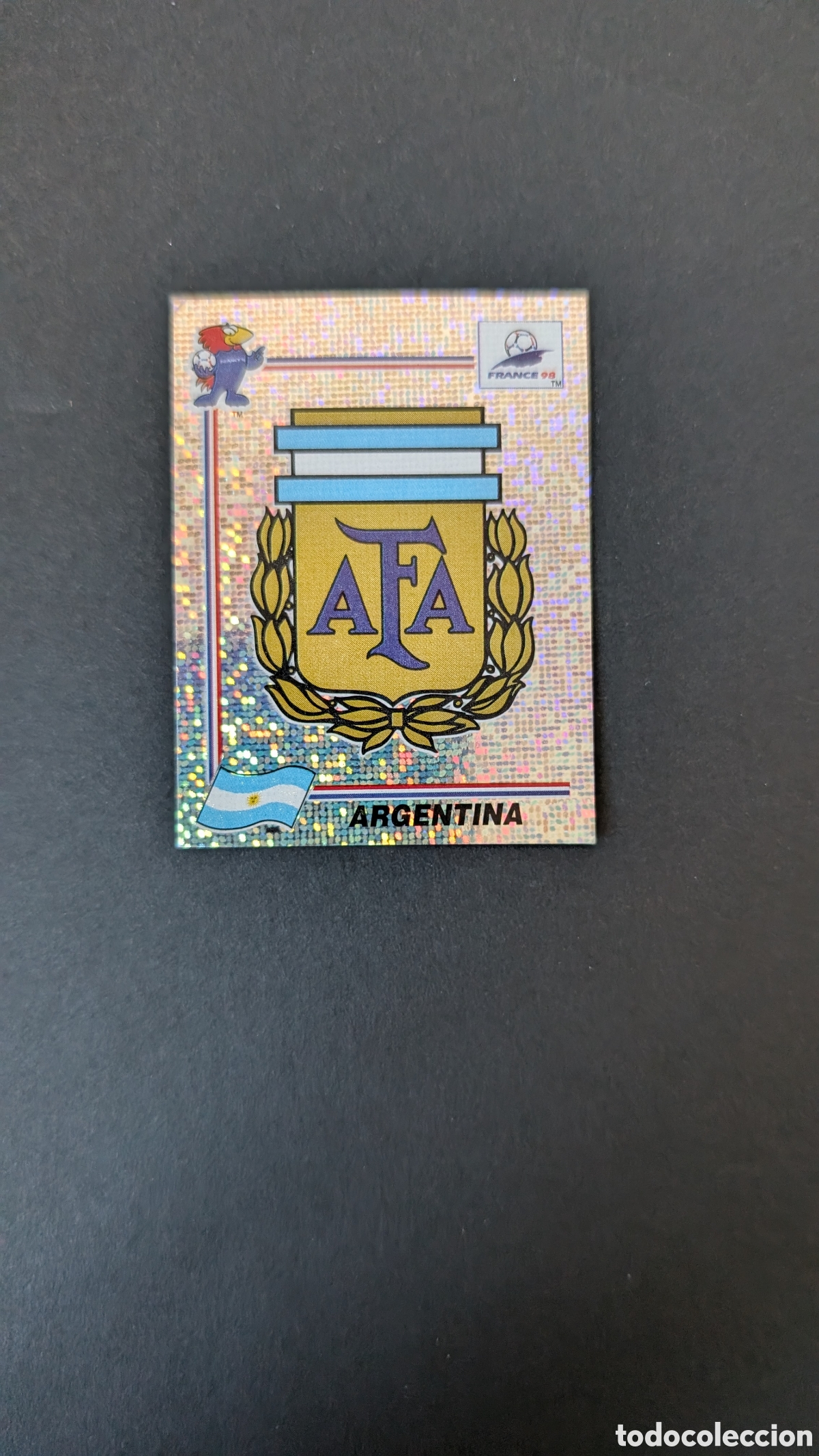 Cromos de Futebol: ARGENTINA 499 ESCUDO MUNDIAL FRANCIA PANINI 1998 98 NUNCA PEGADO SIN PEGAR