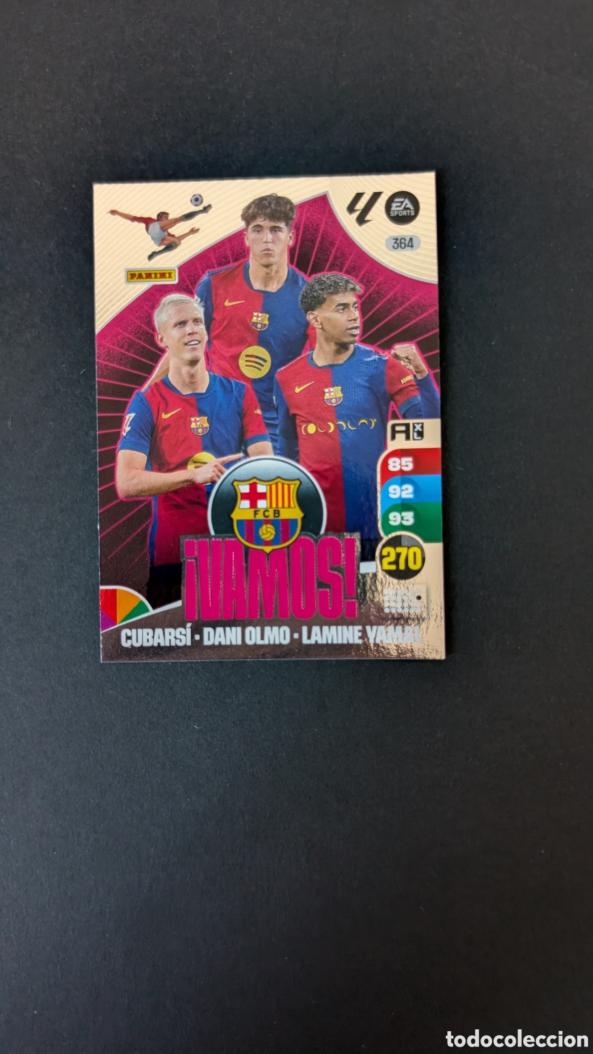 Cromos de F&uacute;tbol: VAMOS BARCELONA 374 CON LAMINE YAMAL ADRENALYN XL LIGA 2024/2025 24 25 PANINI