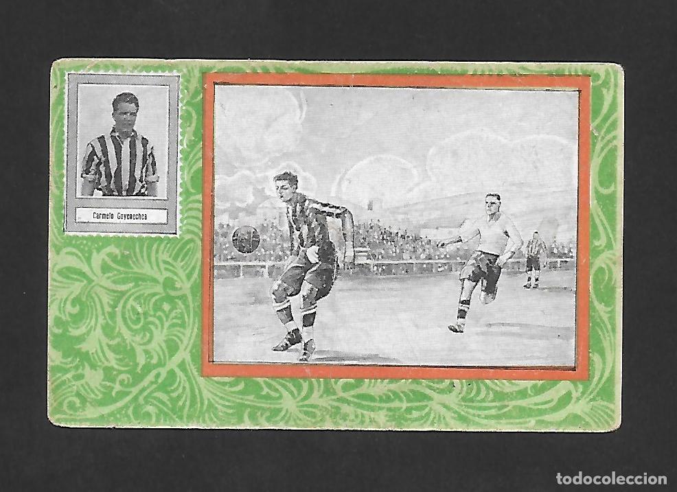 Cromos de F&uacute;tbol: CARMELO GOYENECHEA (ATHLETIC CLUB BILBAO), RETRATOS DE JUGADORES FUTBOL 1922 , SERIE B VERDE NUM.21