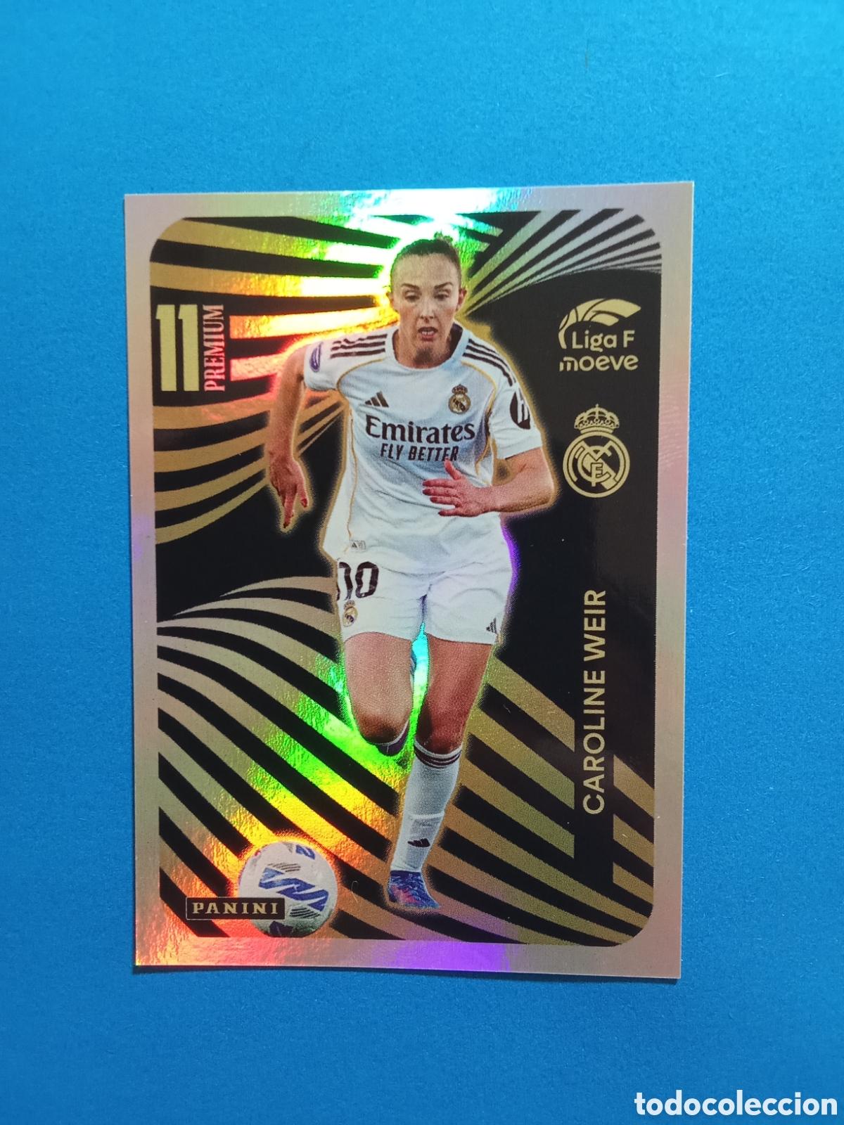 Cromos de F&uacute;tbol: CROMO PREMIUM CAROLINE WEIR REAL MADRID LIGA F 25-26