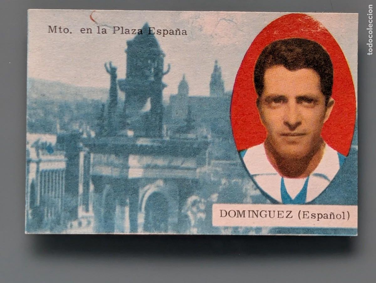 Cromos de F&uacute;tbol: RARO CROMO SEMINUEVO DOMINGUEZ RCD ESPA&Ntilde;OL FUTBOL LIGA 1963 1964 63/64 FHER DISGRA FOOTBAL BARCELONA