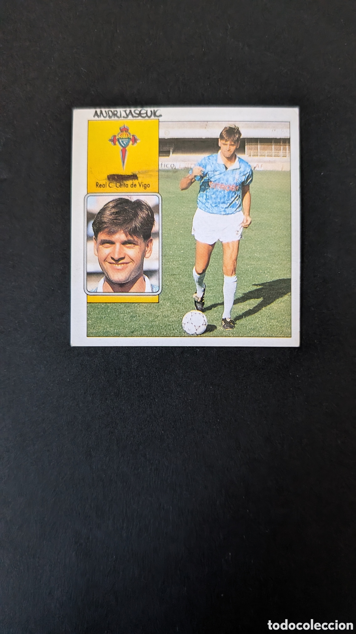 Fu&szlig;ball-Sticker: VILANOVA CELTA FICHAJE 23 LIGA ESTE 1992/93 92 93 NUNCA PEGADO FRONTAL Y TRASERA PINTADAS