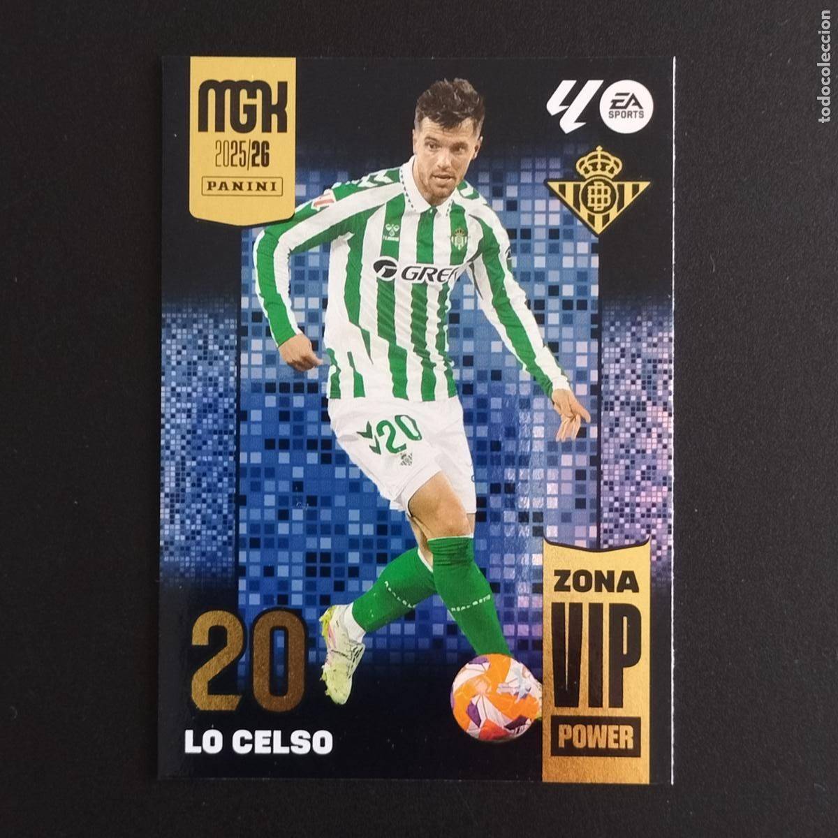 Cromos de F&uacute;tbol: MGK 401 LO CELSO ZONA VIP POWER BETIS CROMOS ALBUM MEGACRACKS LIGA FUTBOL 2025 2026 25 26