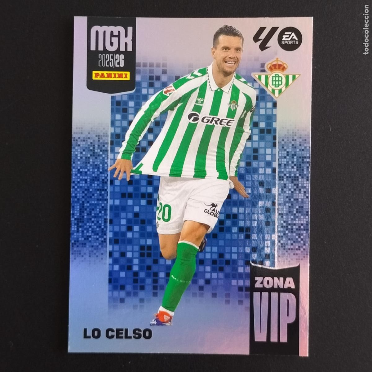 Cromos de F&uacute;tbol: MGK 401 LO CELSO ZONA VIP BETIS CROMOS ALBUM MEGACRACKS LIGA FUTBOL 2025 2026 25 26