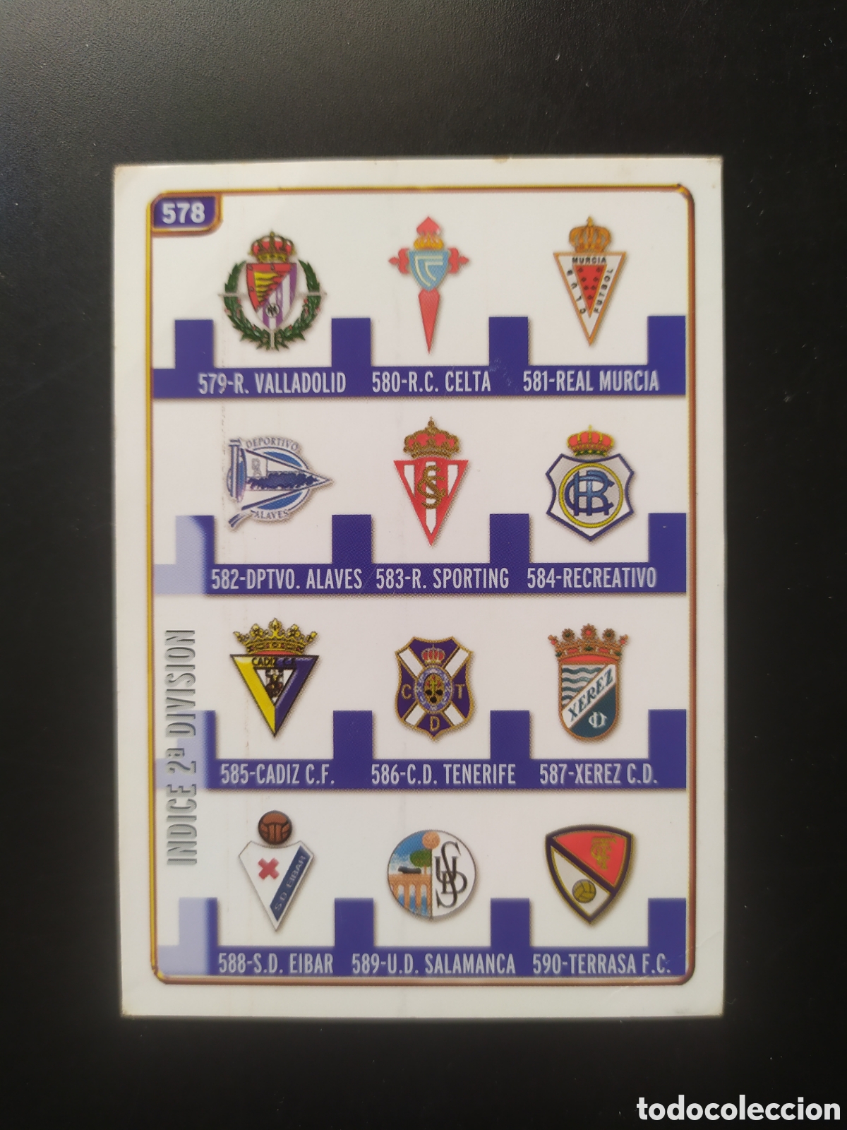 Figurine di Calcio: Mundicromo fichas liga 2004 2005 04 05 &iacute;ndice 2 division n&deg; 578