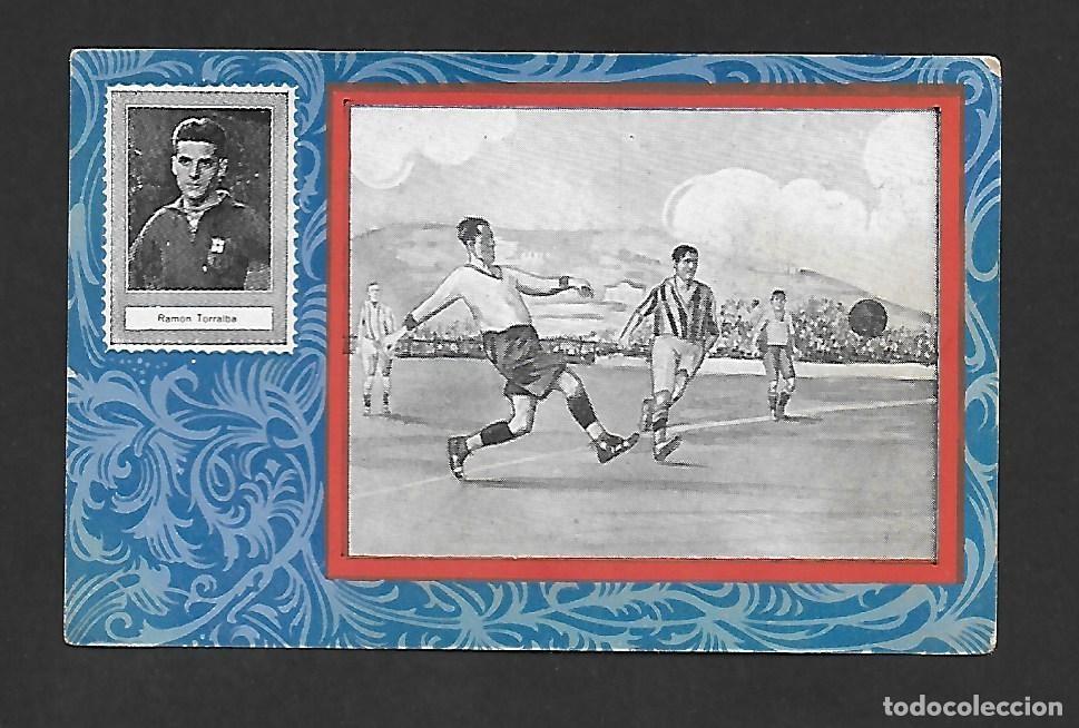 Cromos de F&uacute;tbol: RAM&Oacute;N TORRALBA (F.B.C BARCELONA) ,RETRATOS DE JUGADORES Y ACCIONES FUTBOL 1922 , SERIE A AZUL NUM.5
