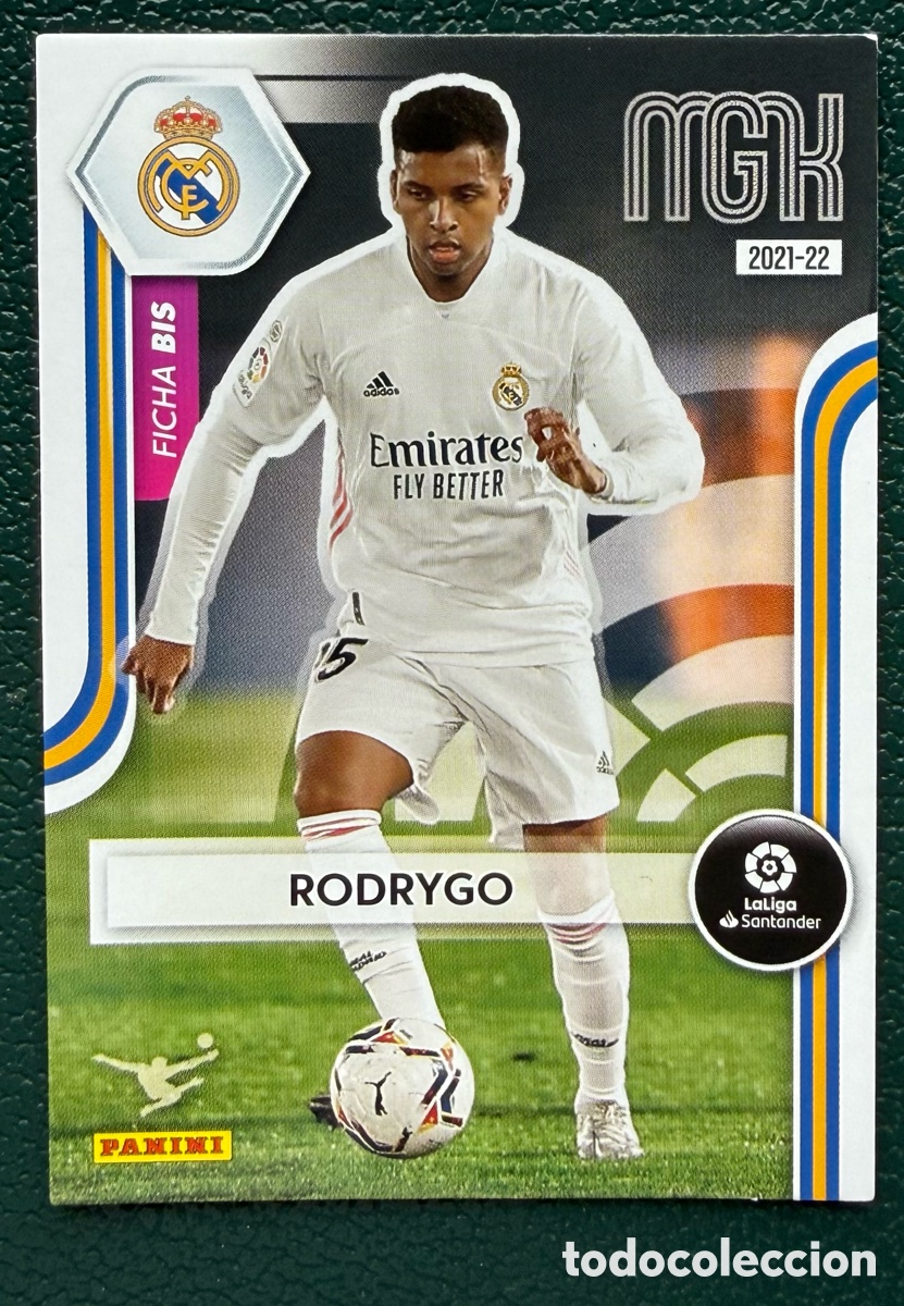 Fu&szlig;ball-Sticker: 232 BIS RODRYGO REAL MADRID FICHAS ALBUM MEGACRACKS 2021 2022 21 22