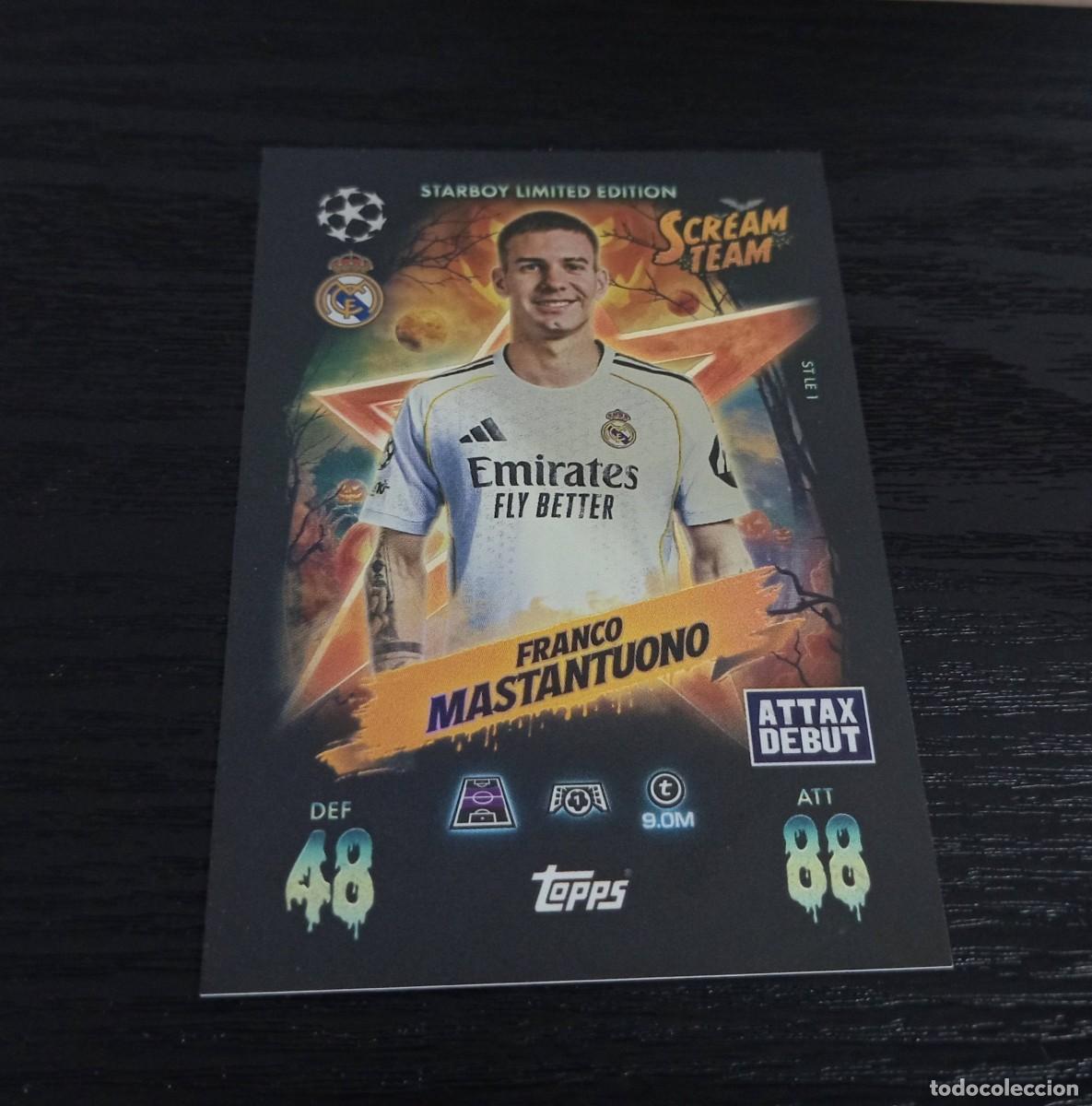 Cromos de F&uacute;tbol: -TOPPS MATCH ATTAX 25-26 : MASTANTUONO ( REAL MADRID ) -- LIMITED EDITION SCREAM TEAM --