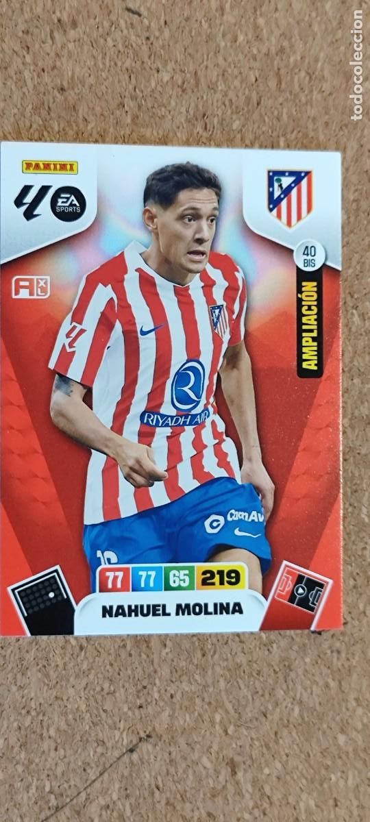 Cromos de F&uacute;tbol: ADRENALYN XL LA LIGA 25/26 CARD AMPLIACION NAHUEL MOLINA AT MADRID # 40 BIS PANINI