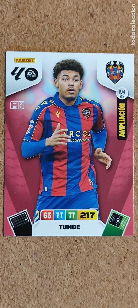 Cromos de F&uacute;tbol: ADRENALYN XL LA LIGA 25/26 CARD AMPLIACION TUNDE LEVANTE # 194 BIS PANINI
