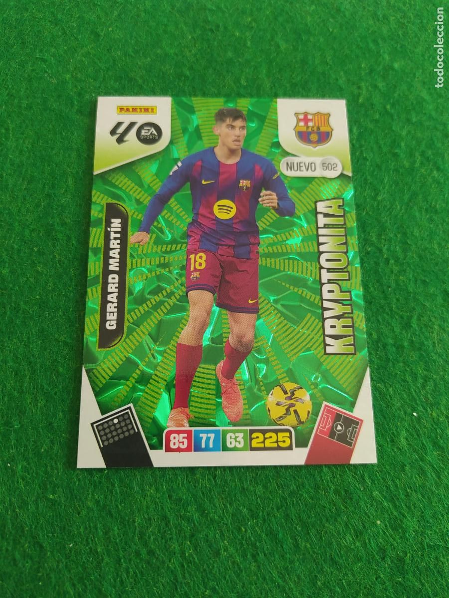 Cromos de F&uacute;tbol: actualizacion de adrenalyn 2025 2026 nuevo kryptonita n&ordm; 502 gerard martin fc barcelona