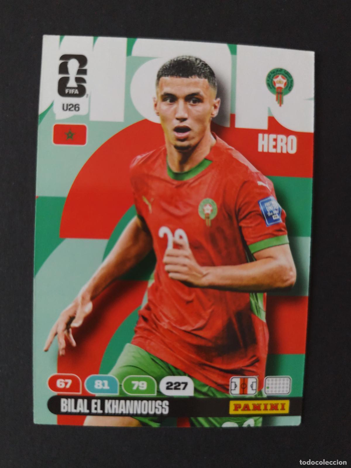 Football Stickers: U26 BILAL EL KHANNOUSS ACTUALIZACI&Oacute;N UPDATE MARRUECOS ADRENALYN MUNDIAL FIFA WORLD CUP 2026 PANINI