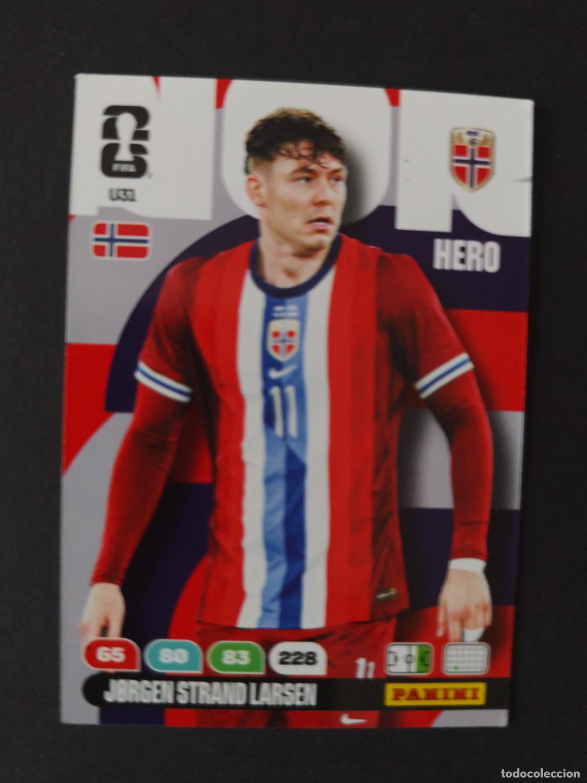 Figurine di Calcio: U31 J&Oslash;RGEN STRAND LARSEN ACTUALIZACI&Oacute;N UPDATE NORUEGA ADRENALYN MUNDIAL FIFA WORLD CUP 2026 PANINI