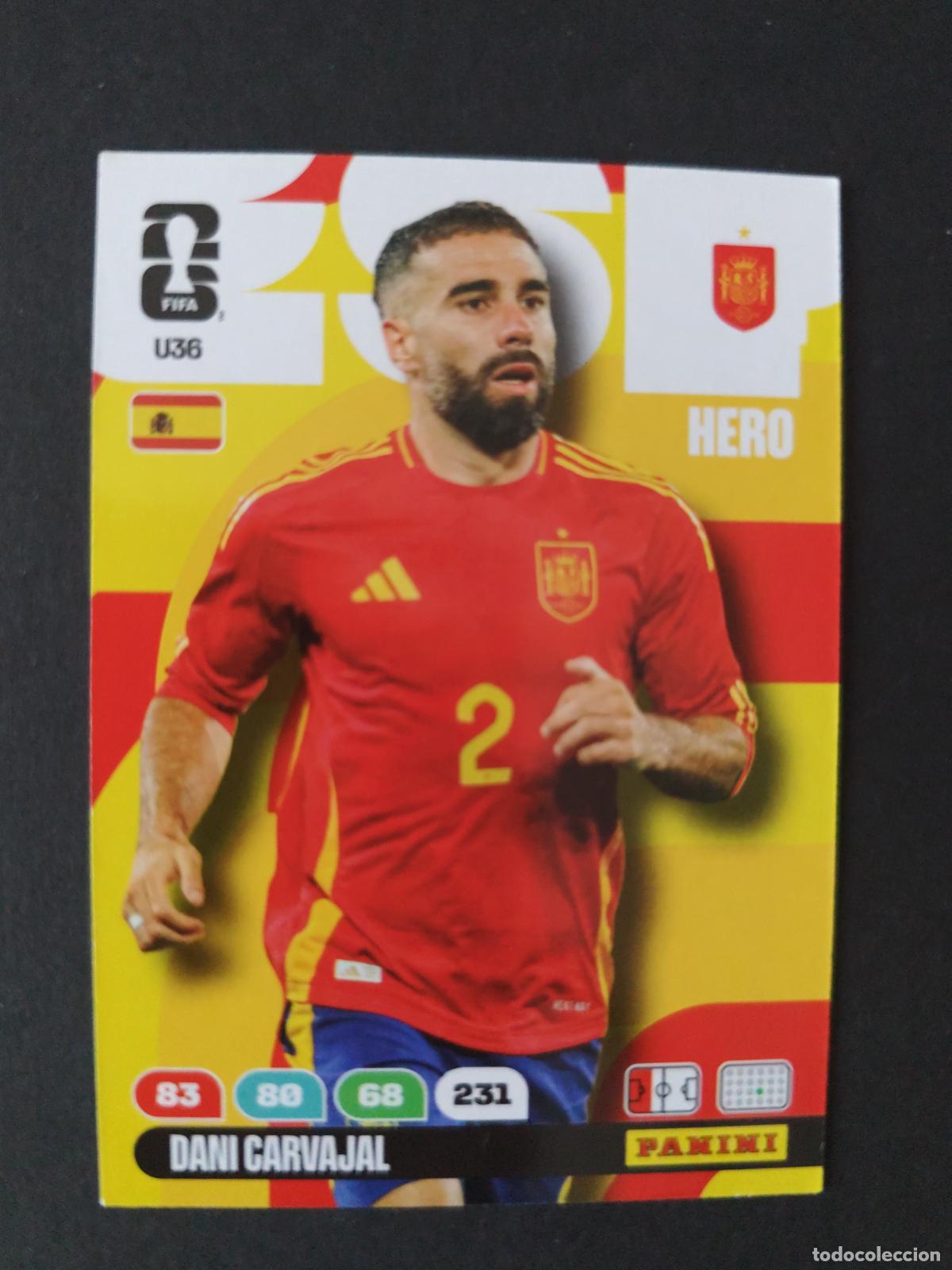 Figurine di Calcio: U36 DANI CARVAJAL ACTUALIZACI&Oacute;N UPDATE ESPA&Ntilde;A ADRENALYN MUNDIAL FIFA WORLD CUP 2026 PANINI
