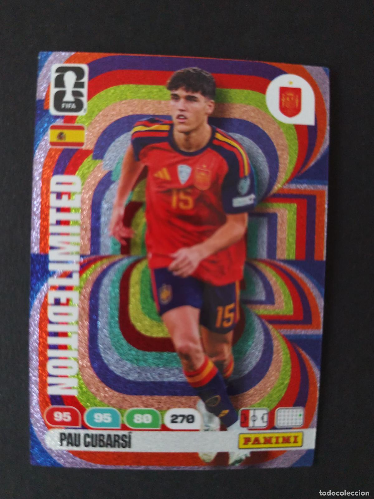 Figurine di Calcio: PAU CUBARS&Iacute; EDICI&Oacute;N LIMITADA LIMITED ESPA&Ntilde;A ADRENALYN MUNDIAL FIFA WORLD CUP 2026 PANINI