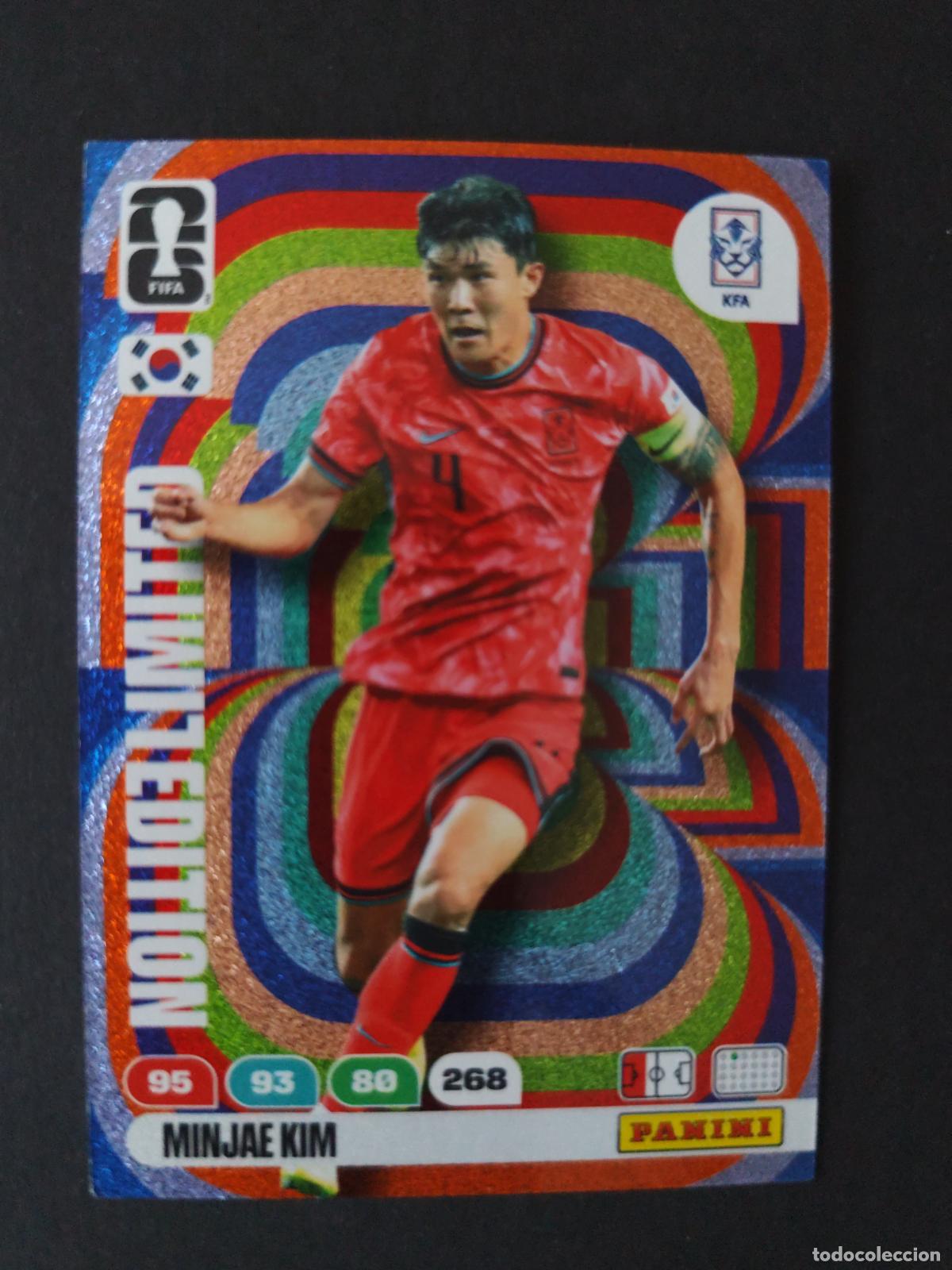Figurine di Calcio: MINJAE KIM EDICI&Oacute;N LIMITADA LIMITED COREA DEL SUR ADRENALYN MUNDIAL FIFA WORLD CUP 2026 PANINI