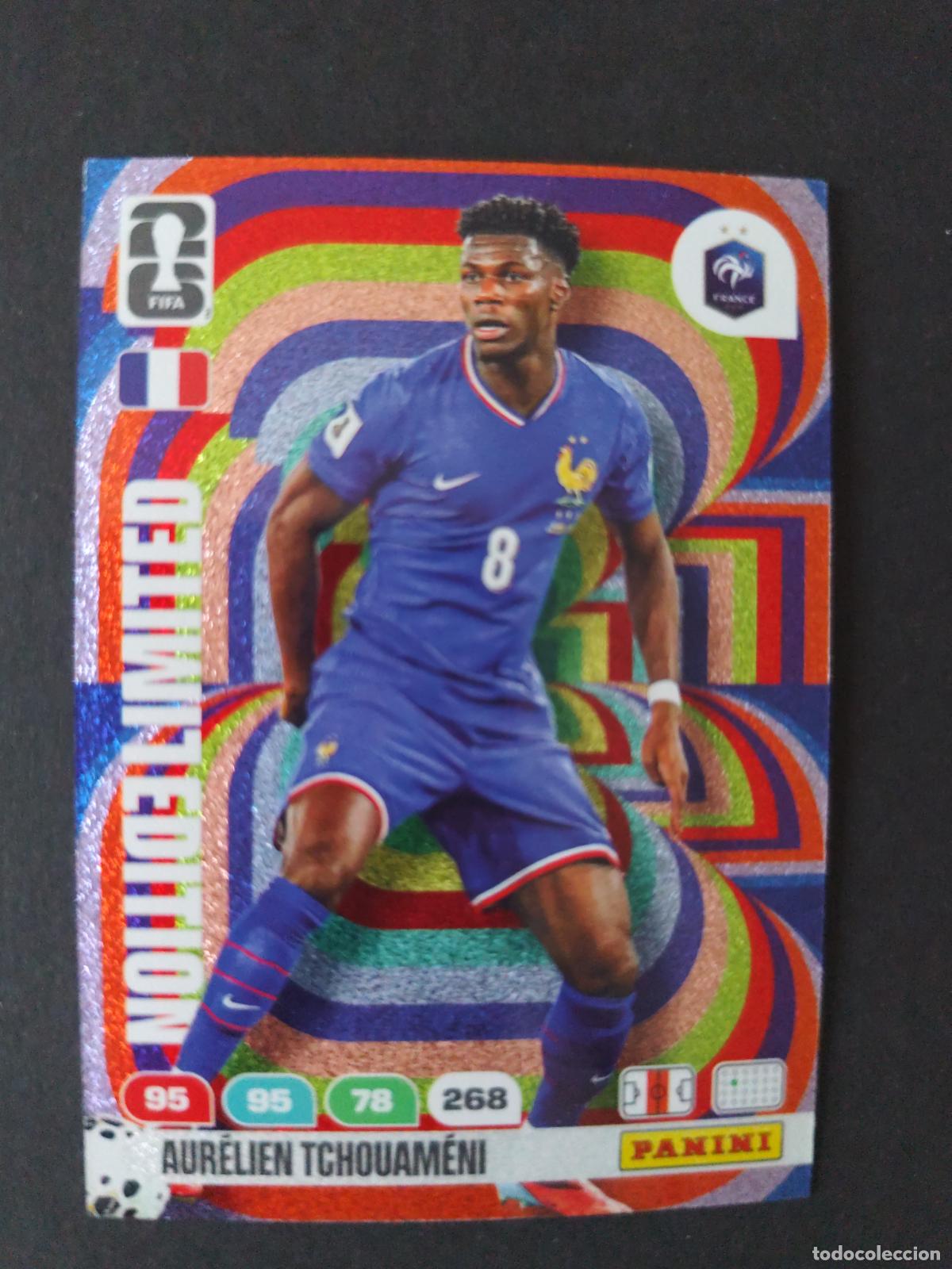 Fu&szlig;ball-Sticker: AUR&Eacute;LIEN TCHOUAM&Eacute;NI EDICI&Oacute;N LIMITADA LIMITED FRANCIA ADRENALYN MUNDIAL FIFA WORLD CUP 2026 PANINI