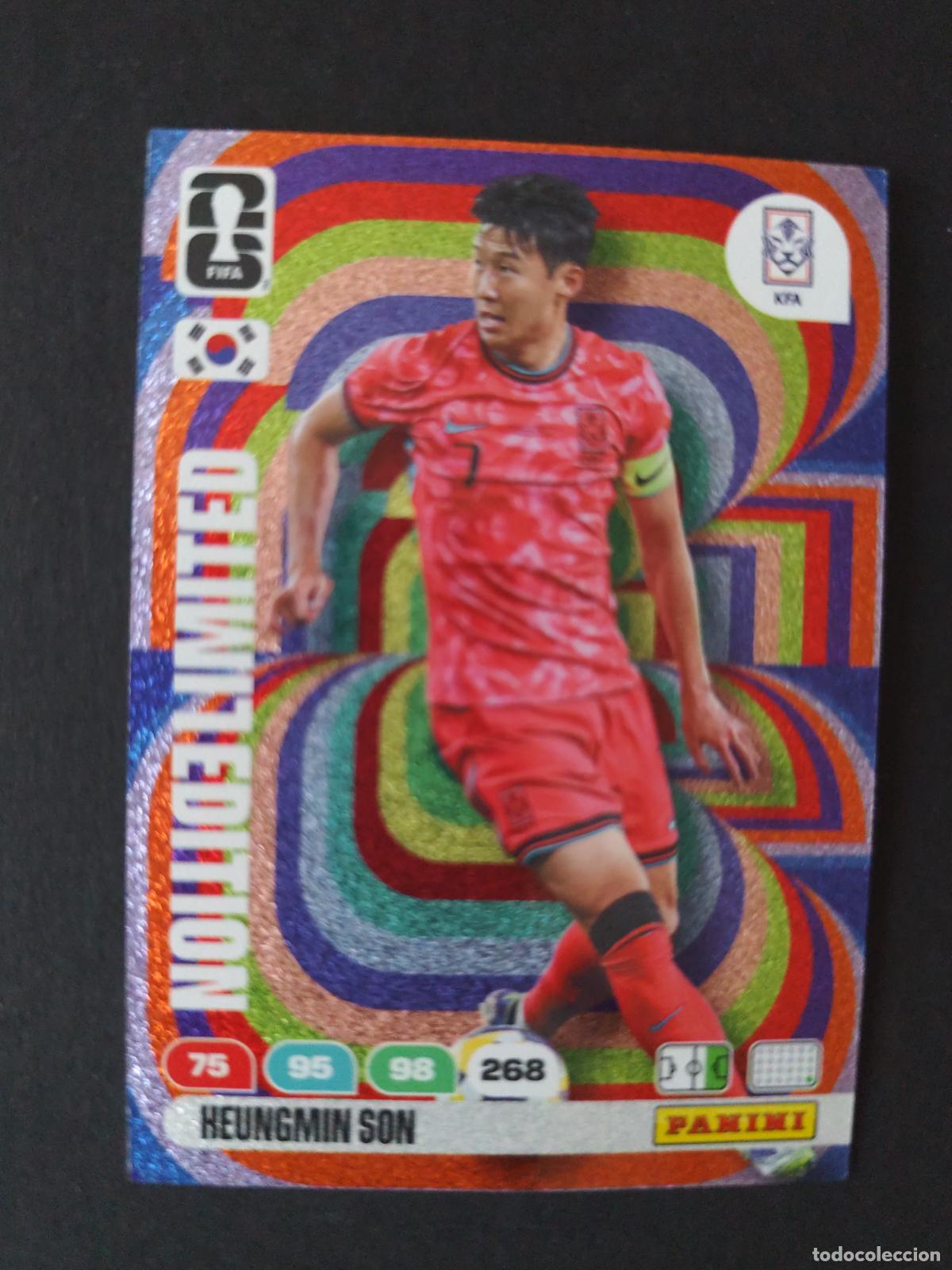 Fu&szlig;ball-Sticker: HEUNGMIN SON EDICI&Oacute;N LIMITADA LIMITED COREA DEL SUR ADRENALYN MUNDIAL FIFA WORLD CUP 2026 PANINI