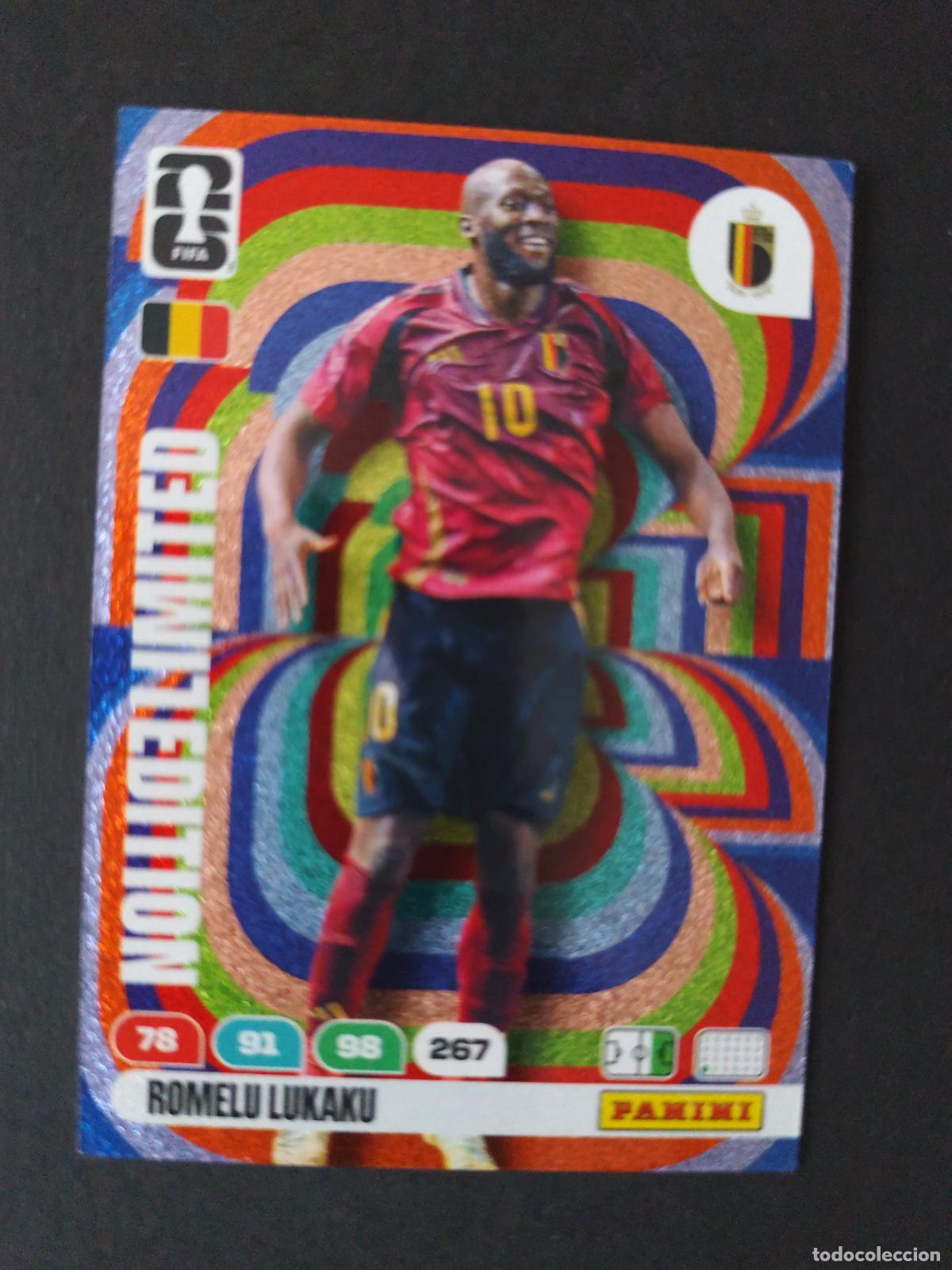 Fu&szlig;ball-Sticker: ROMELU LUKAKU EDICI&Oacute;N LIMITADA LIMITED B&Eacute;LGICA ADRENALYN MUNDIAL FIFA WORLD CUP 2026 PANINI