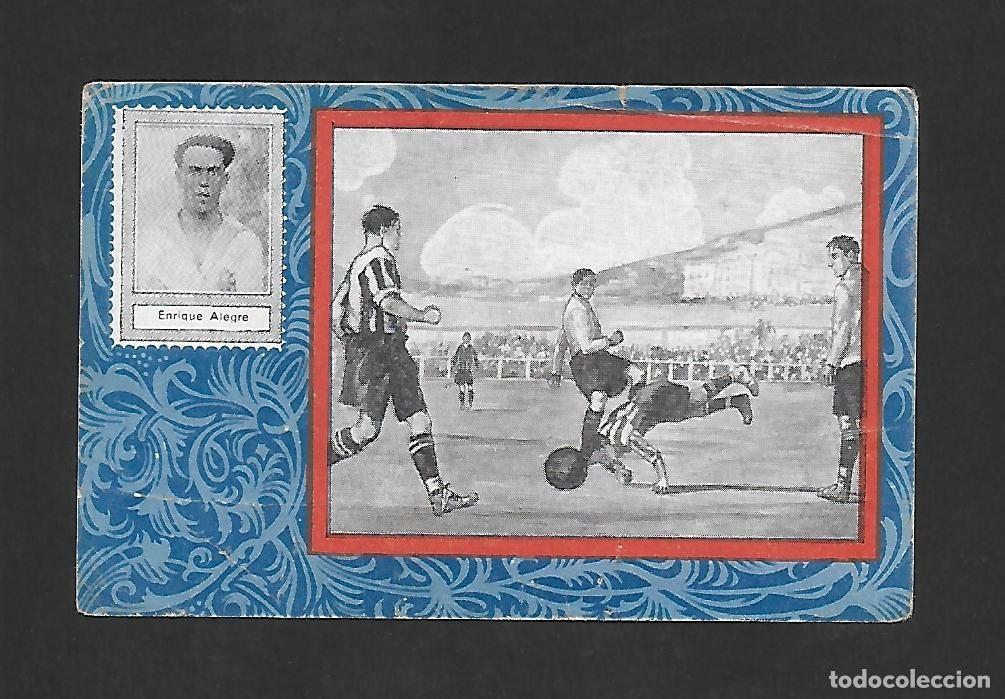 Cromos de F&uacute;tbol: ENRIQUE ALEGRE (C.D EUROPA) RETRATOS DE JUGADORES Y ACCIONES FUTBOL 1922 , SERIE A AZUL NUMERO 22