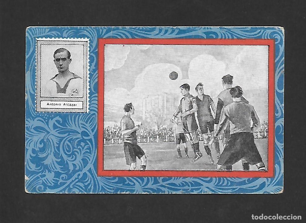 Cromos de F&uacute;tbol: ANTONIO ALCAZAR (C.D EUROPA) RETRATOS DE JUGADORES Y ACCIONES FUTBOL 1922, SERIE A AZUL NUMERO 25