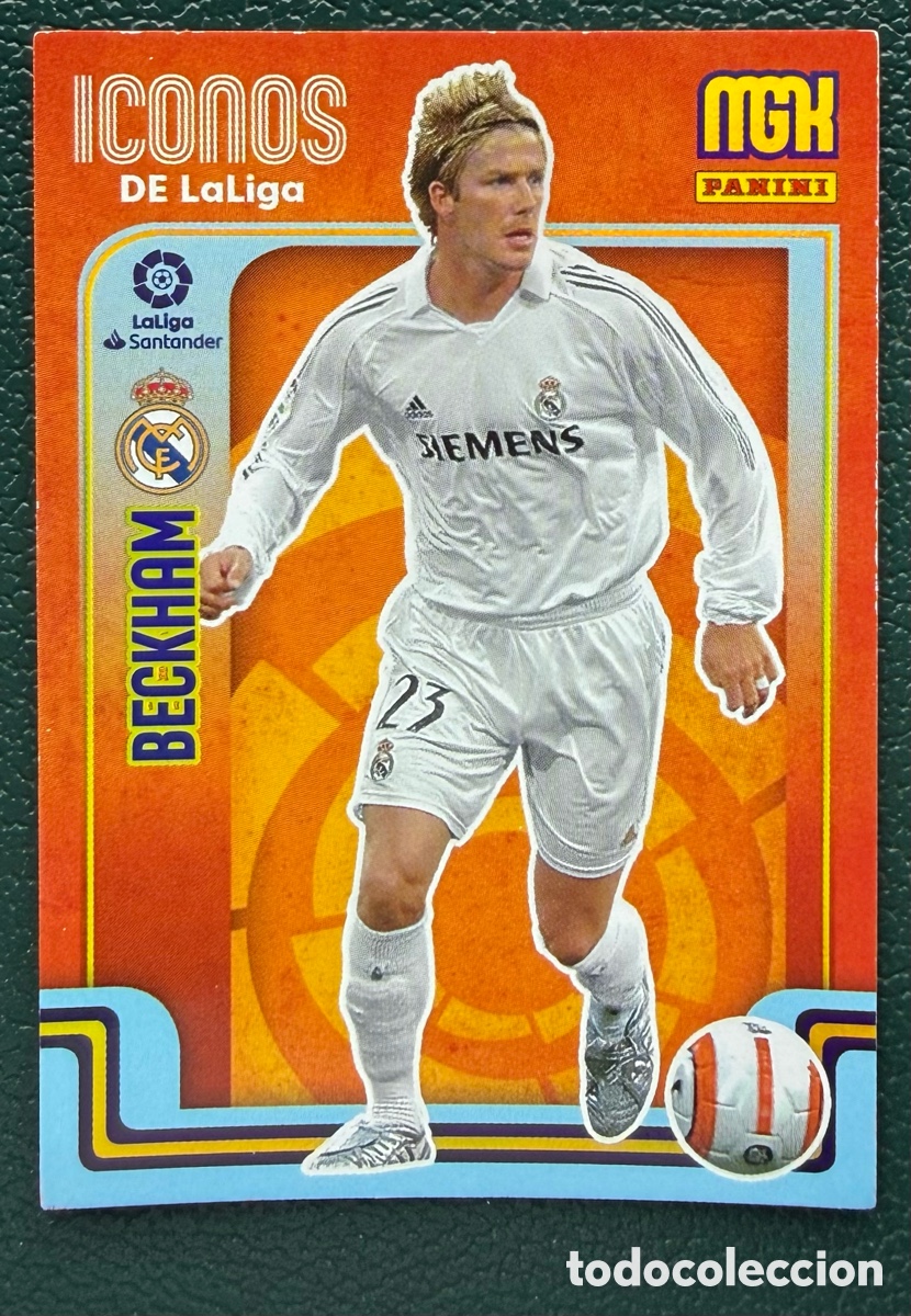 Cromos de F&uacute;tbol: 409 BECKHAM REAL MADRID ICONOS FICHAS ALBUM MEGACRACKS 2021 2022 21 22