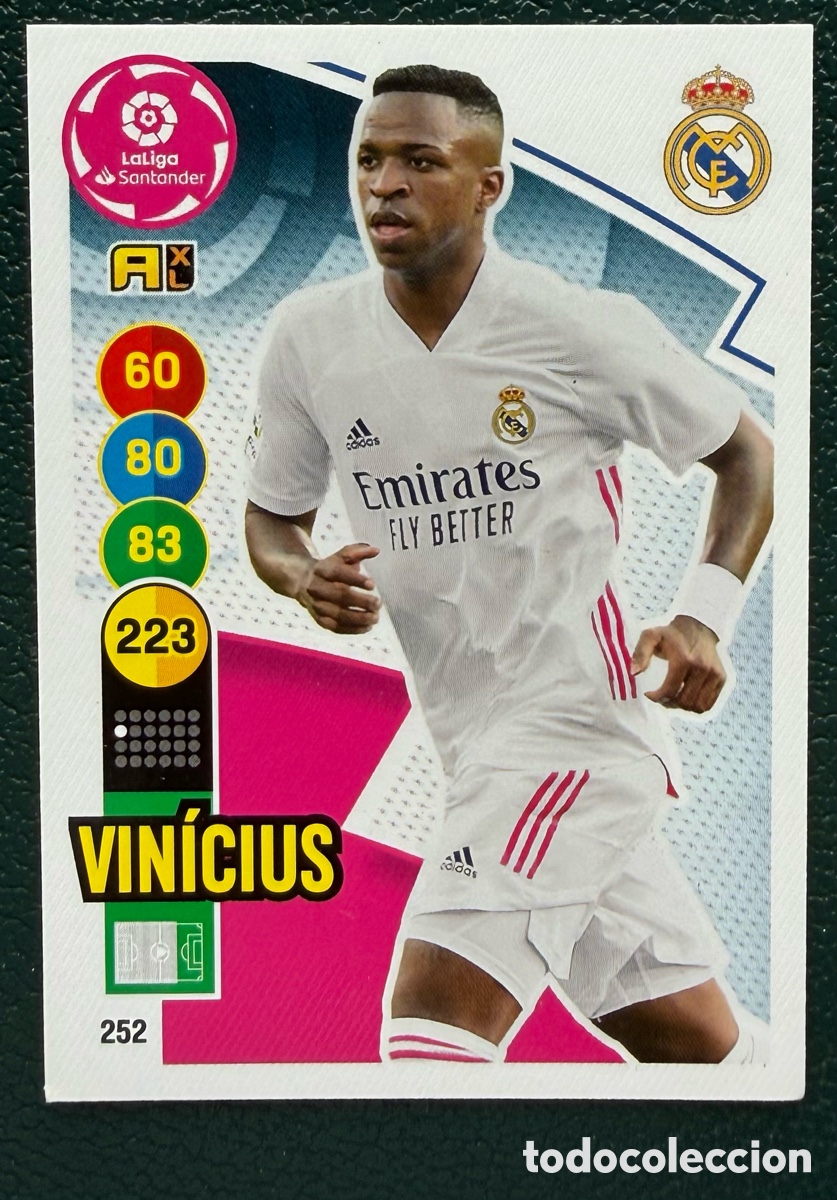 Figurine di Calcio: 252 VINICIUS REAL MADRID FICHAS ALBUM ADRENALYN 2020 2021 20 21