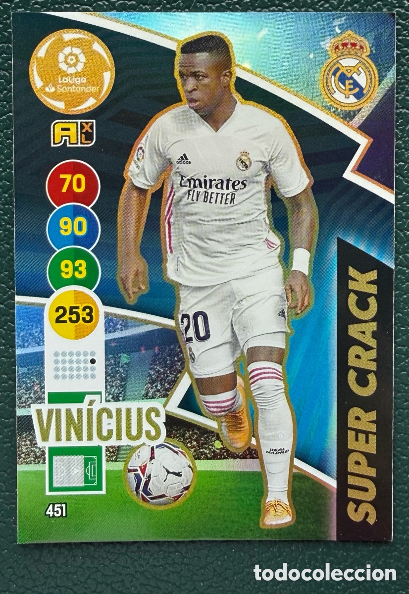 Figurine di Calcio: 451 VINICIUS REAL MADRID SUPER CRACK FICHAS ALBUM ADRENALYN 2020 2021 20 21