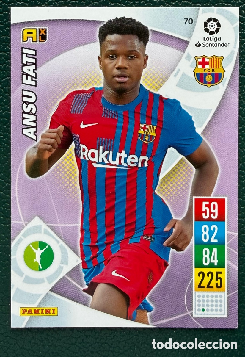 Cartes &agrave; collectionner de Football: 70 ANSU FATI FC BARCELONA FICHAS ALBUM ADRENALYN 2021 2022 21 22