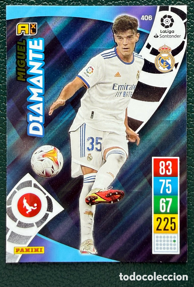 Cromos de Futebol: 406 MIGUEL REAL MADRID DIAMANTE FICHAS ALBUM ADRENALYN 2021 2022 21 22