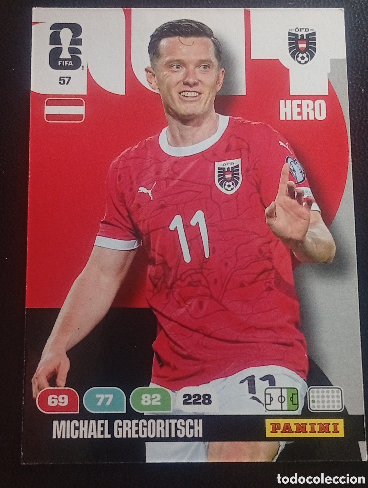 Cromos de F&uacute;tbol: 57 GREGORITSCH AUSTRIA PANINI ADRENALYN MUNDIAL WORLD CUP 2026 CARD TOPPS USA MEX CAN