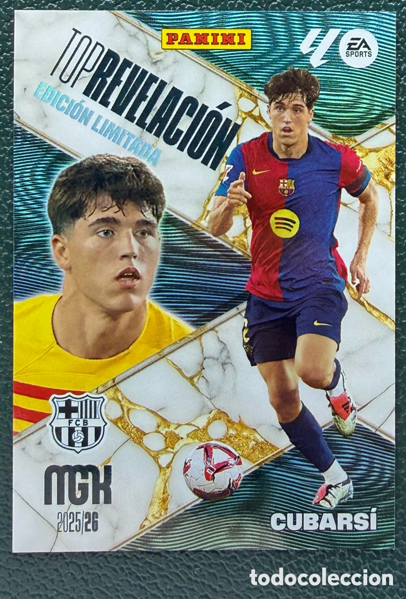 Cromos de F&uacute;tbol: CUBARSI FC BARCELONA TOP REVELACION EDICION LIMITADA FICHAS ALBUM MEGACRACKS 2025 2026 MGK 25 26