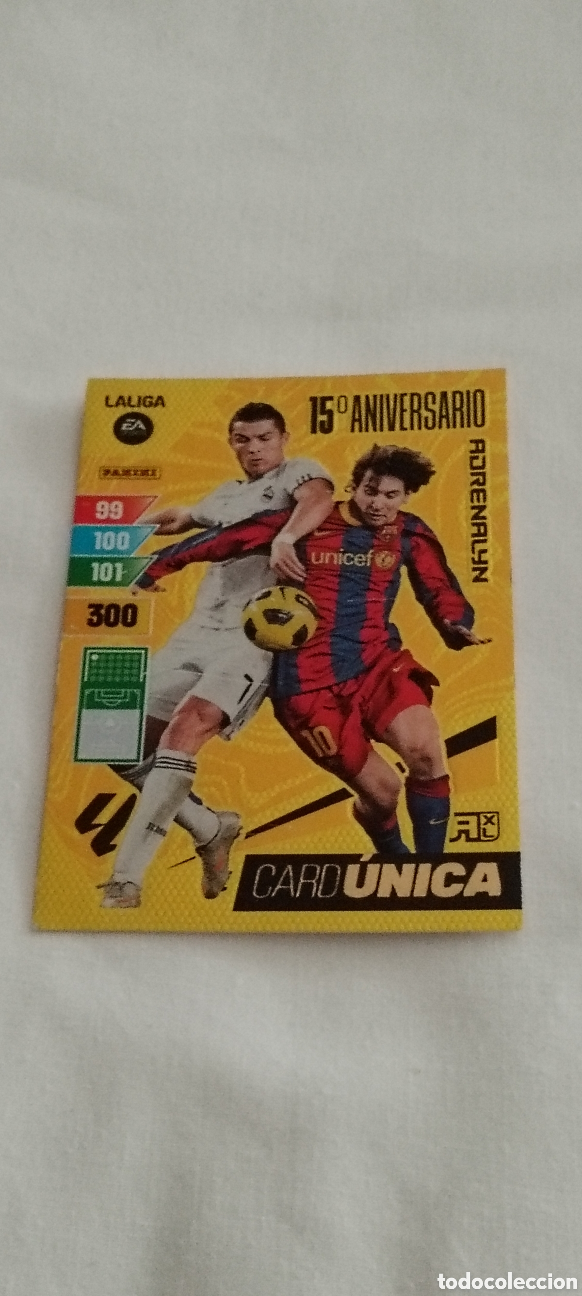 Football Stickers: Cromo adrenalyn Card &uacute;nica 15 Aniversario