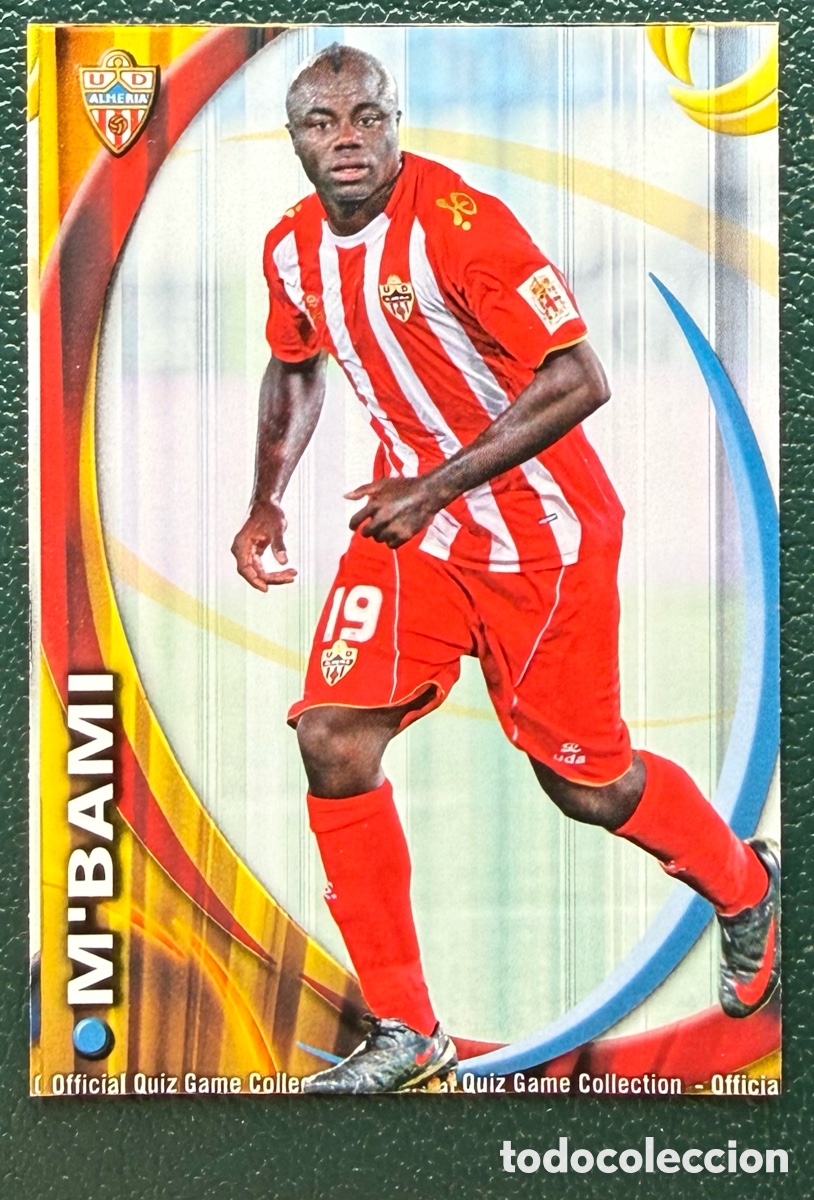 Cromos de F&uacute;tbol: 335 M'BAMI UD ALMERIA FICHAS ALBUM MUNDICROMO 2010 2011 10 11