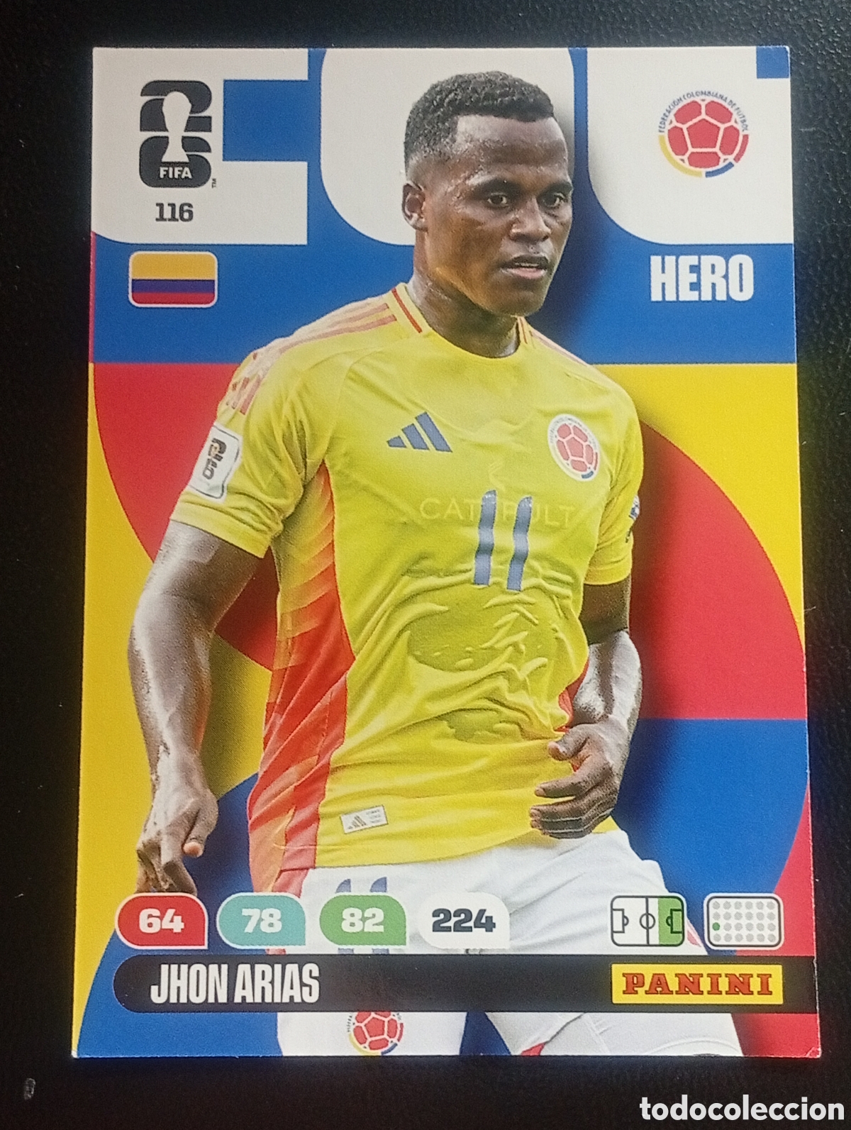 Football Stickers: 116 JHON ARIAS COLOMBIA PANINI ADRENALYN MUNDIAL WORLD CUP 2026 CARD TOPPS USA MEX CAN