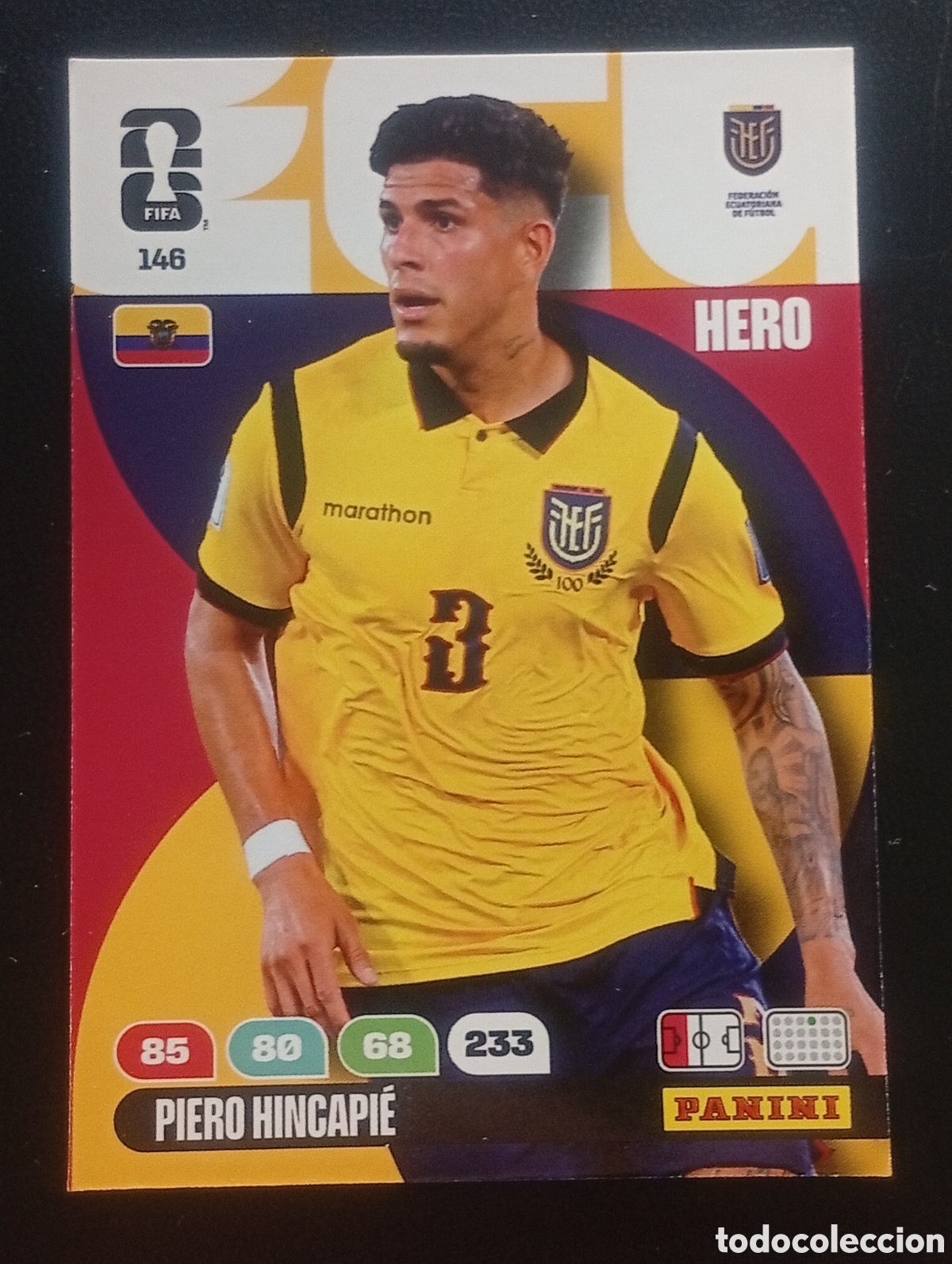 Cromos de F&uacute;tbol: 146 PIERO HINCAPI&Eacute; ECUADOR PANINI ADRENALYN MUNDIAL WORLD CUP 2026 CARD TOPPS USA MEX CAN