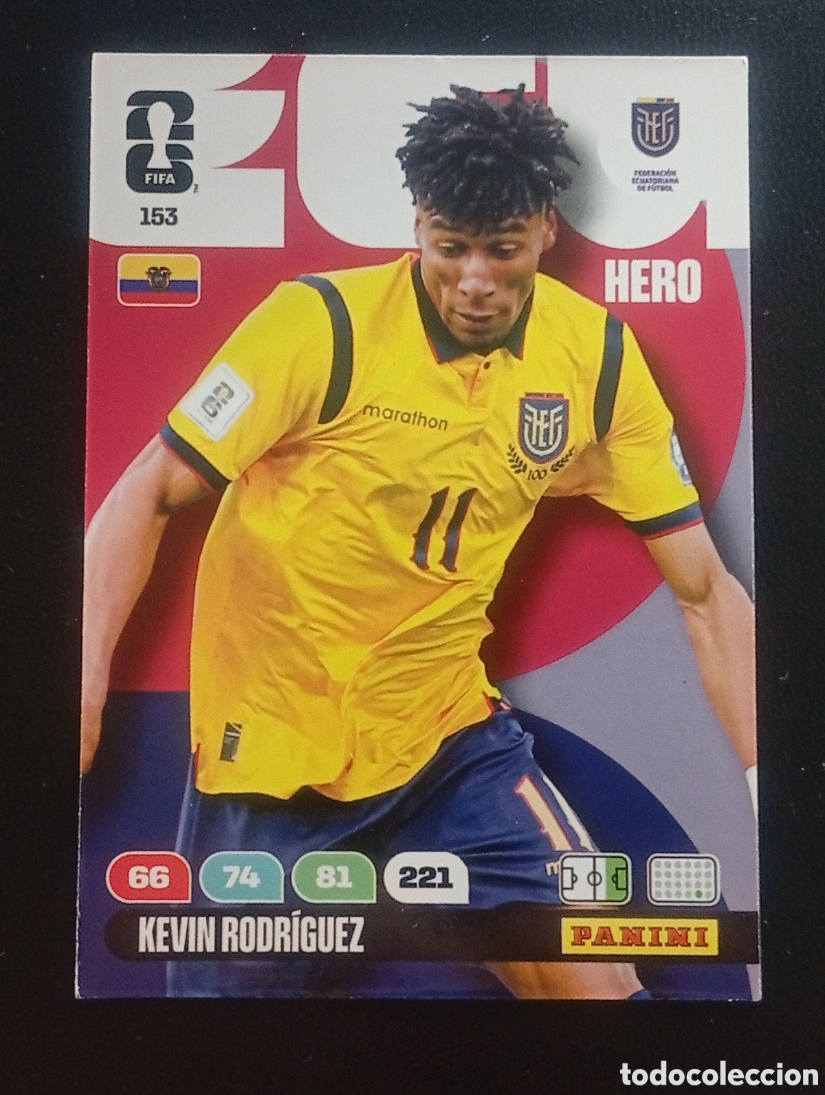 Cromos de F&uacute;tbol: 153 Kevin RODRIGUEZ ECUADOR PANINI ADRENALYN MUNDIAL WORLD CUP 2026 CARD TOPPS USA MEX CAN