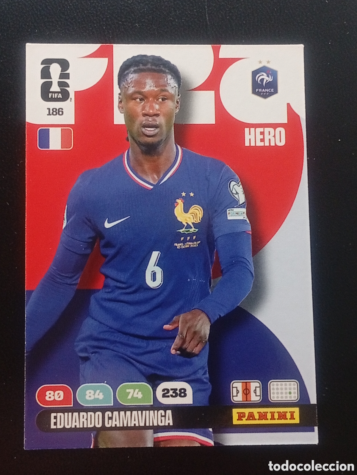 Cromos de F&uacute;tbol: 186 CAMAVINGA FRANCIA FRANCE PANINI ADRENALYN MUNDIAL WORLD CUP 2026 CARD TOPPS USA MEX CAN