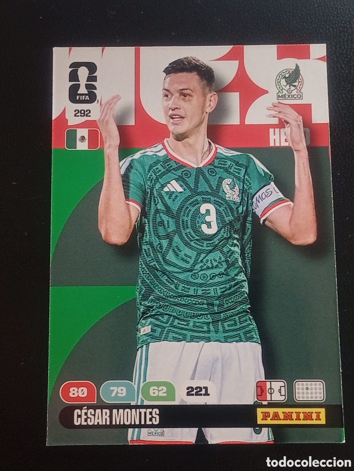 Cromos de F&uacute;tbol: 292 CESAR MONTES M&Eacute;XICO MEJICO PANINI ADRENALYN MUNDIAL WORLD CUP 2026 CARD TOPPS USA MEX CAN