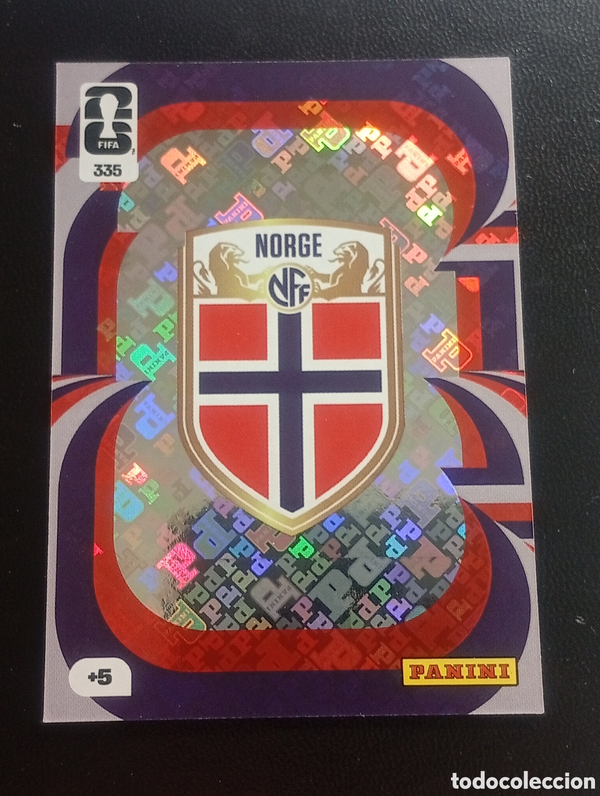 Cromos de F&uacute;tbol: 335 escudo logo NORGE NORUEGA PANINI ADRENALYN MUNDIAL WORLD CUP 2026 CARD TOPPS USA MEX CAN