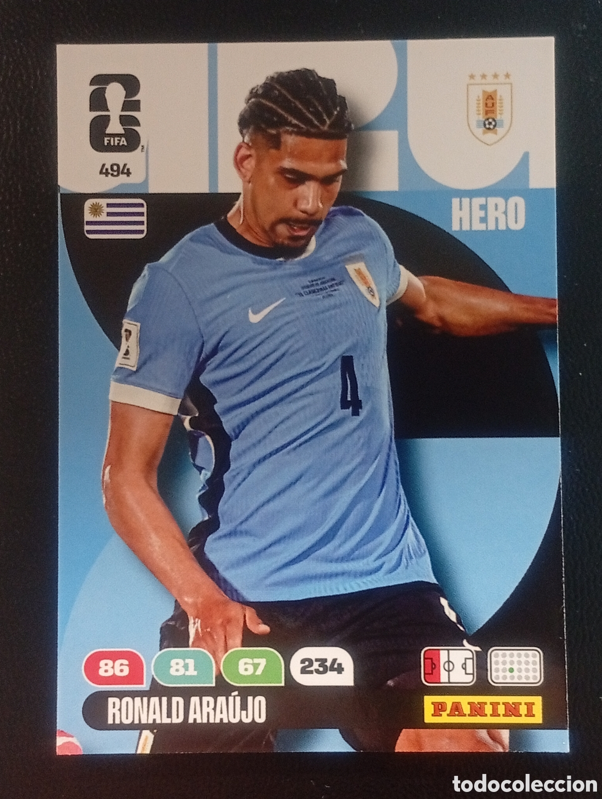 Cromos de F&uacute;tbol: 494 RONALD ARAUJO URUGUAY PANINI ADRENALYN MUNDIAL WORLD CUP 2026 CARD TOPPS USA MEX CAN