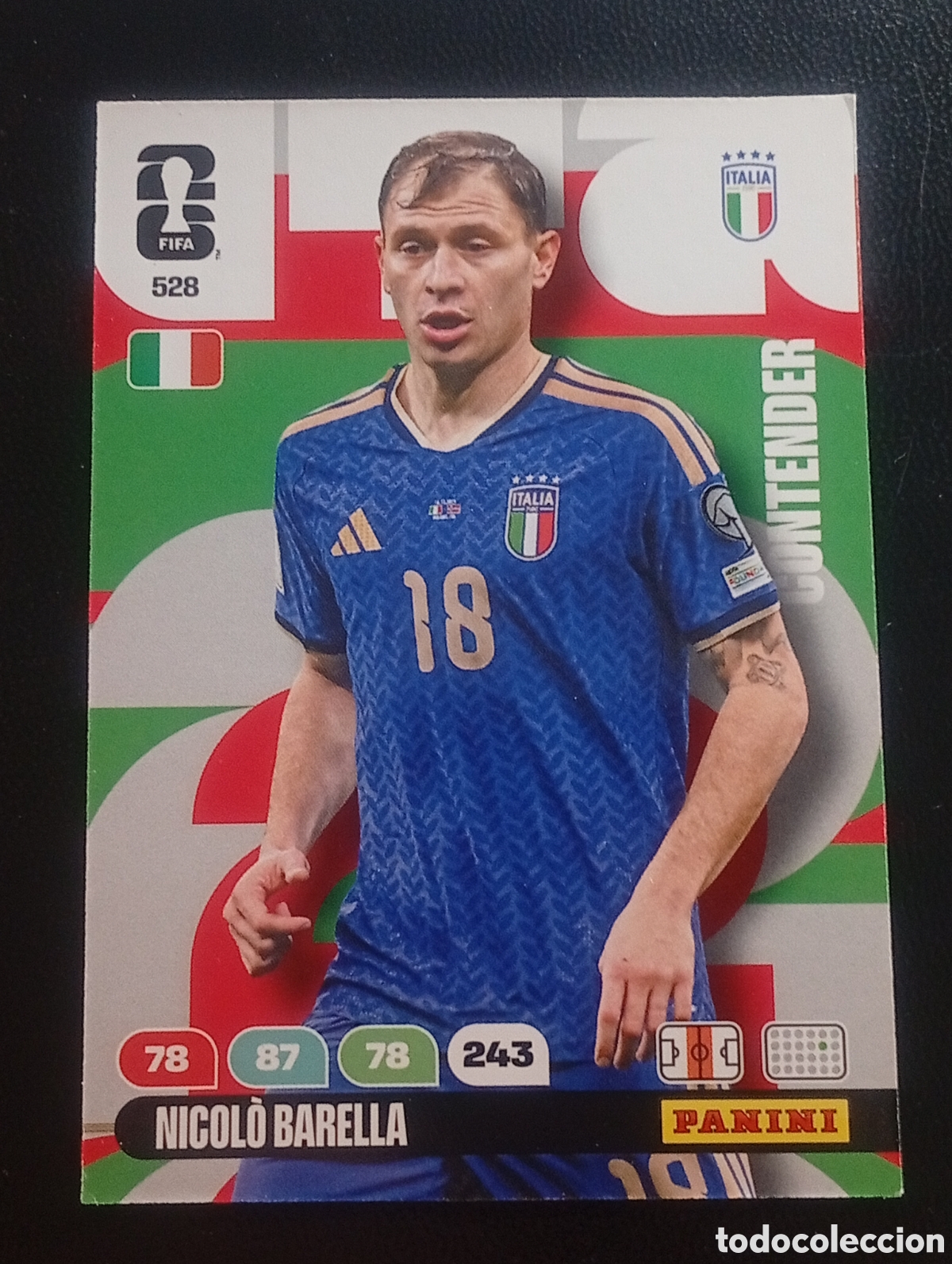 Cromos de F&uacute;tbol: 528 NICOLO BARELLA ITALIA ITALY PANINI ADRENALYN MUNDIAL WORLD CUP 2026 CARD TOPPS USA MEX CAN