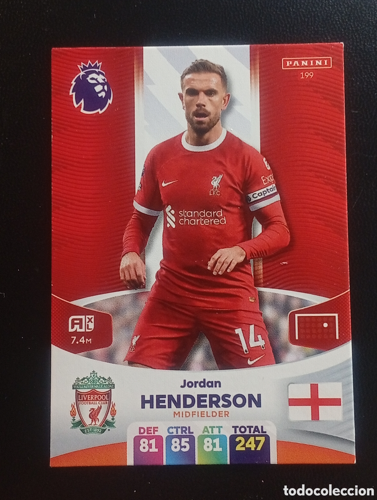 Cromos de F&uacute;tbol: 199 HENDERSON LIVERPOOL 2023 2024 ADRENALYN XL PREMIER LEAGUE PANINI CROMOS CARDS TOPPS