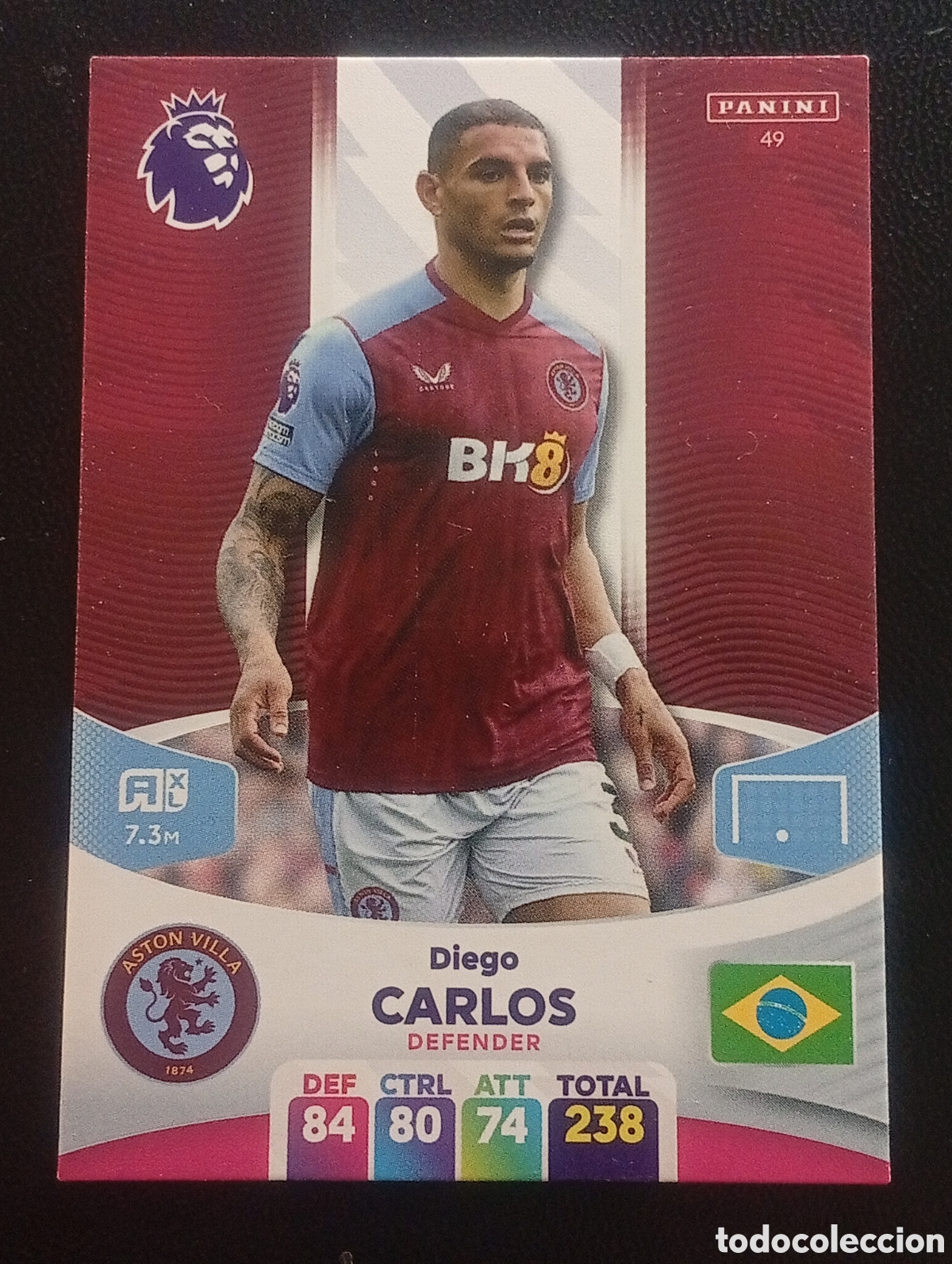 Cromos de F&uacute;tbol: 49 DIEGO CARLOS ASTON VILLA 2023 2024 ADRENALYN XL PREMIER LEAGUE PANINI CROMOS CARDS BRASIL TOPPS