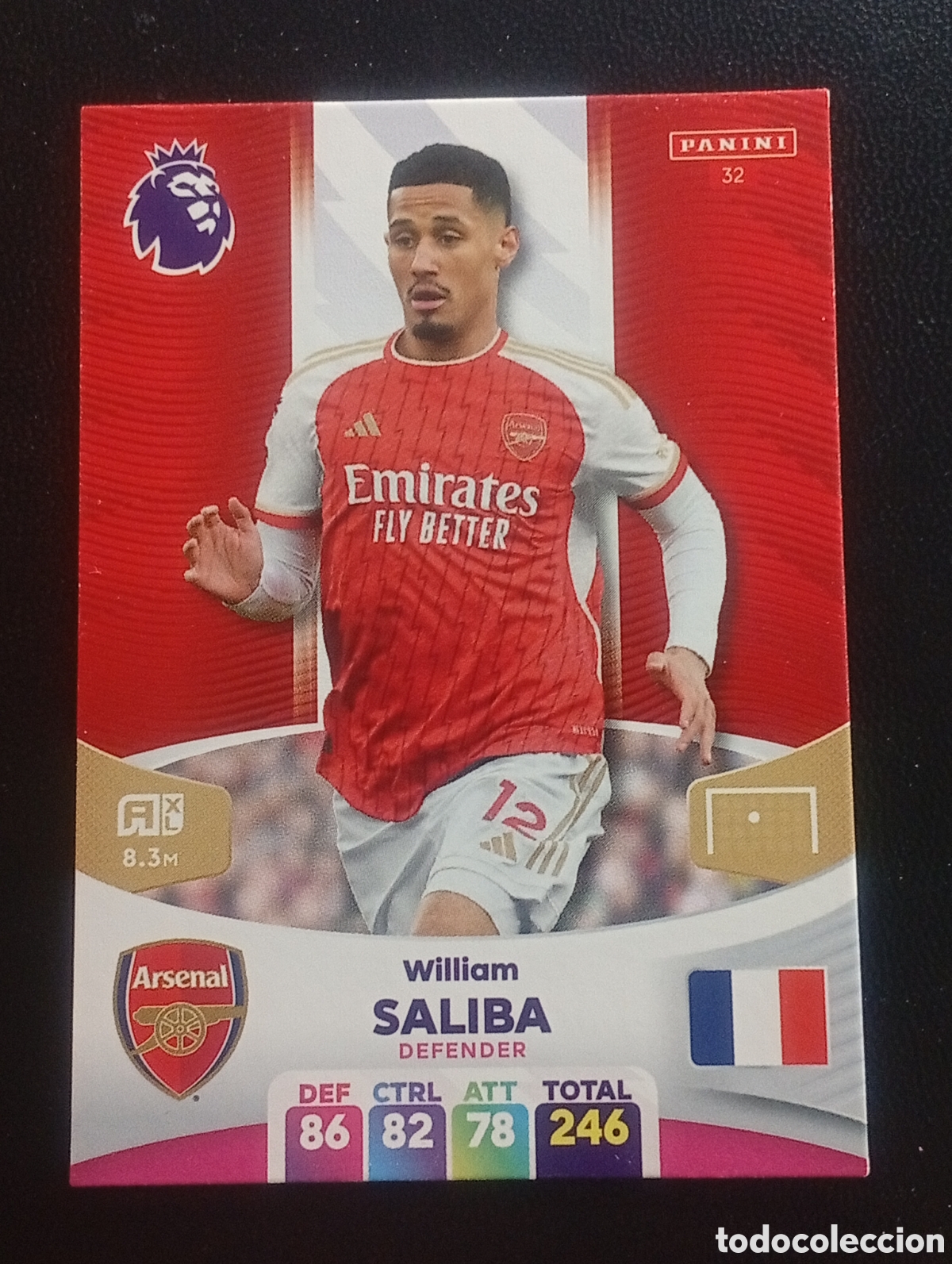 Cromos de F&uacute;tbol: 32 WILLIAM SALIBA ARSENAL 2023 2024 ADRENALYN XL PREMIER LEAGUE PANINI CROMOS CARDS TOPPS