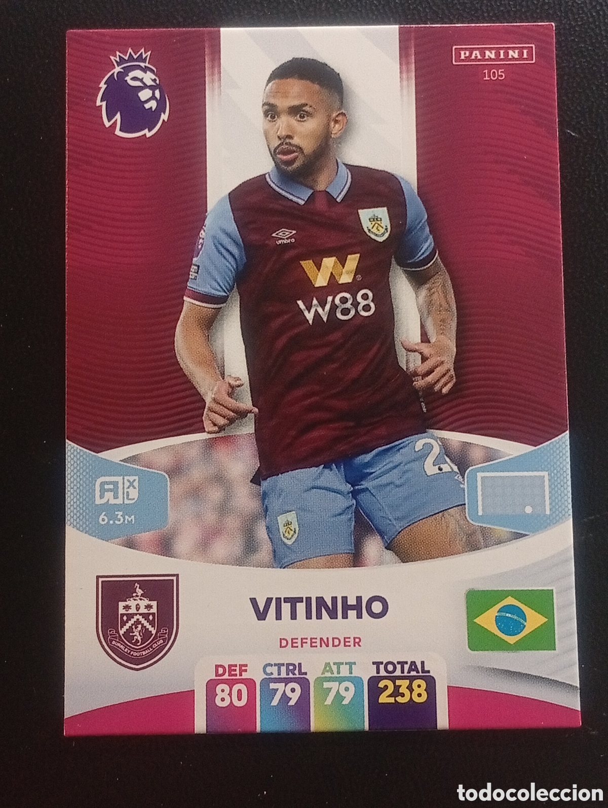 Cromos de F&uacute;tbol: 105 VITINHO BURNLEY 2023 2024 ADRENALYN XL PREMIER LEAGUE PANINI CROMOS CARDS TOPPS